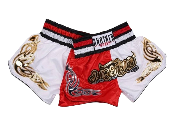 MW Classic Muay Thai Shorts - White Red