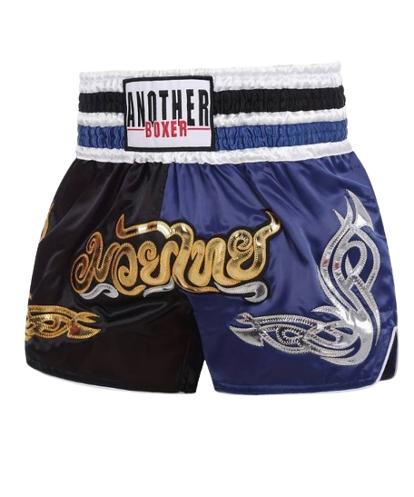 MW Classic Muay Thai Shorts - Black Blue