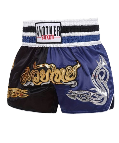 MW Classic Muay Thai Shorts - Black Blue