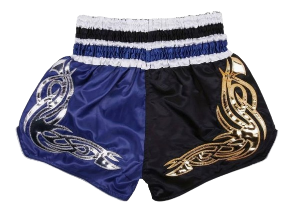 MW Classic Muay Thai Shorts - Black Blue