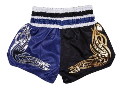 MW Classic Muay Thai Shorts - Black Blue