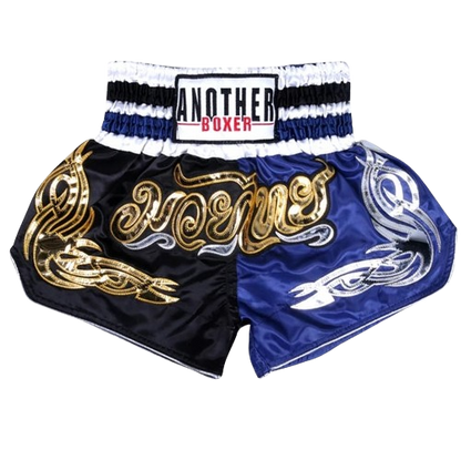 MW Classic Muay Thai Shorts - Black Blue